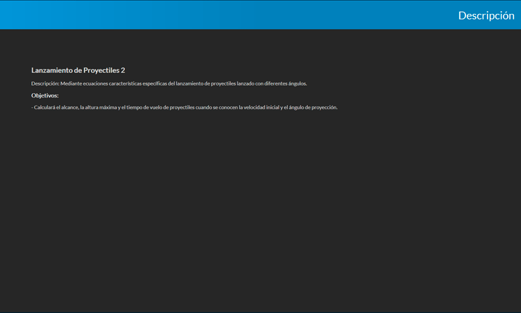Lanzamiento de Proyectil II