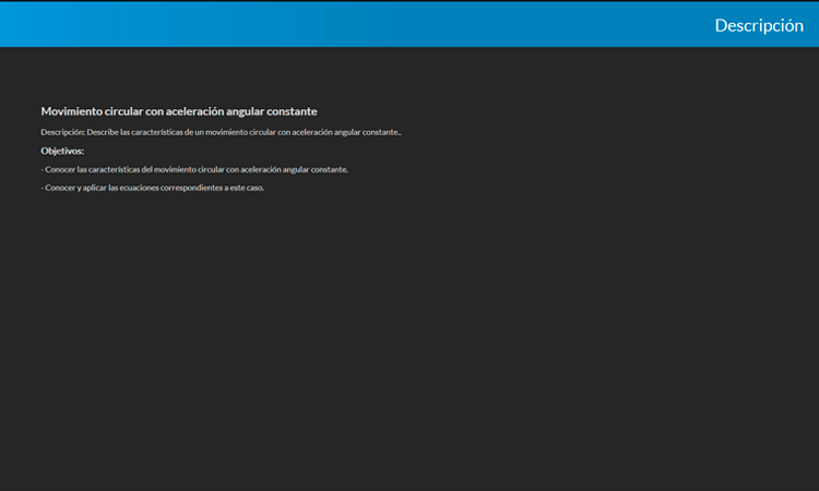 Movimiento Circular con Aceleración Angular Constante