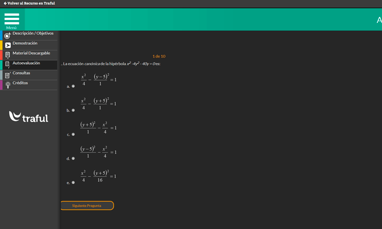Ecuación general y canónica de la hipérbola
