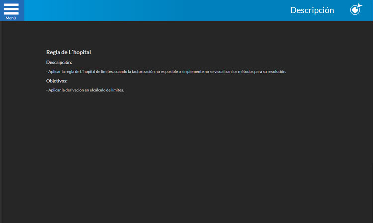 Regla de L´Hopital.