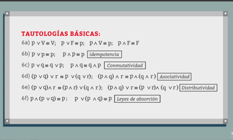 Proposiciones Lógicas y Equivalentes