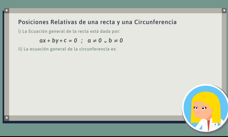 Posiciones relativas de una recta y una circunferencia