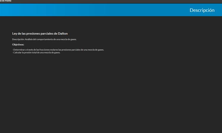 Ley de las Presiones Parciales de Dalton