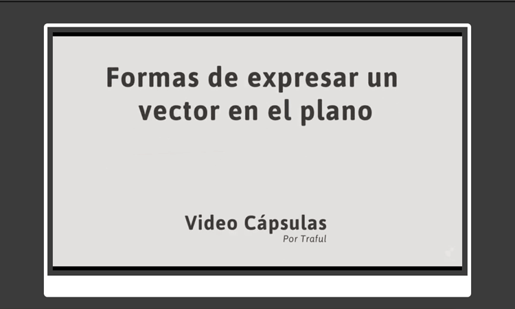 Formas de expresar un Vector