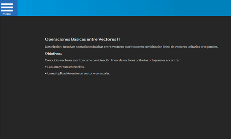 Operaciones entre Vectores II
